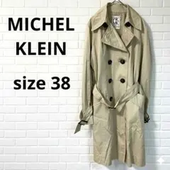 ミッシェルクラン ▶ トレンチコート サイズ38 ベージュ 綿混 春秋 ベルト付