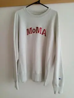 MoMA 刺繍ロゴ オートミール スウェット　サイズL