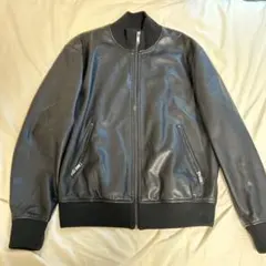 ブラックレザー ボンバージャケット