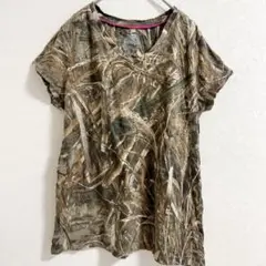 リアルツリー 半袖Tシャツ 迷彩 カモフラ ミリタリーT レディース S〜M