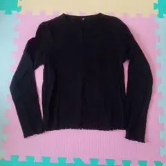 GU 黒 長袖　リブ　Tシャツ 150サイズ