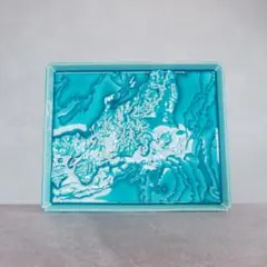 有田焼 新品未使用 盛り込み皿 日本列島 ブルー 青 大皿 角皿