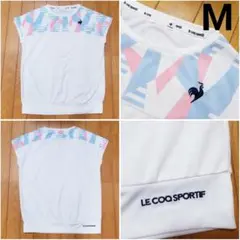 ルコックスポルティフ　涼感グラフィックゲームシャツ Mサイズ　テニス