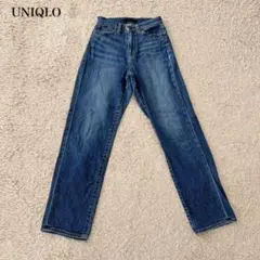 ユニクロ　ボーイフレンドデニム(22)ストレート ハイライズ 大人カジュアル