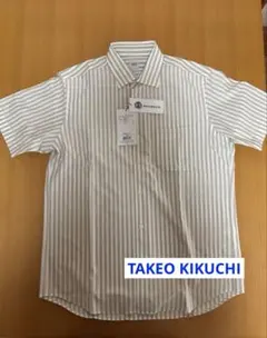 タケオキクチ　新品タグ付き　半袖ストライプシャツ 03/L