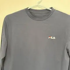 FILA メンズ 長袖Tシャツ ネイビー