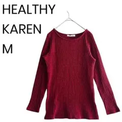 HEALTHY KAREN リブトップス 長袖トップス ボルドー M 1765のサムネイル