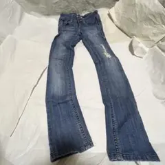 希少☆FOREVER21 2.1denim ローライズ ストレートジーンズ 24