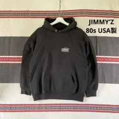 80sUSA製 JIMMY’Z DISCUSボディブラックフーディー L 希少のサムネイル