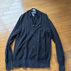 Tommy Hilfiger ブラックニットセーター ハーフジップ