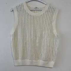 【10/5まで】ユニクロ　ベスト　メッシュ　ホワイト　XL