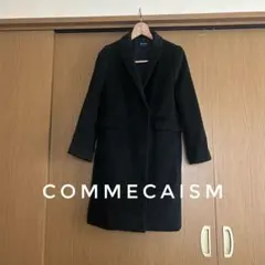 最終お値下げCOMME CA ISM ブラック チェスターコートアウター