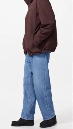 UNIQLO ワイドストレートジーンズ 32インチ 64 Blue