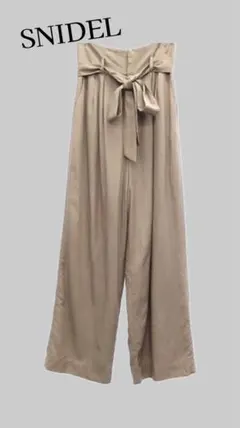 お直し済　SNIDEL スナイデル ハイウエストタックパンツ ベルト付　0