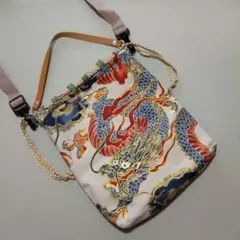 3ＷＡＹ　信玄袋巾着タイプ　お祭りかばん　ショルダーバッグ　ハンドメイド