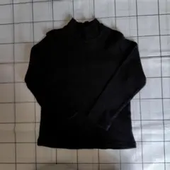 キムラタン　黒のタートルネック長袖カットソー
