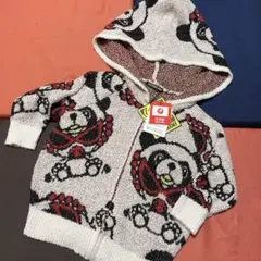 パンダデザイン フード付きトレーナー 90