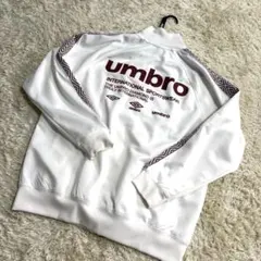 アンブロ　トラックジャケット　ホワイト　ロゴ　XL