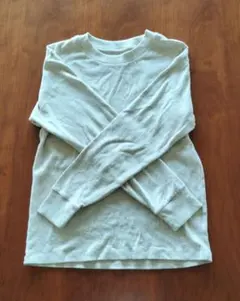 ユニクロ ソフトタッチクルーネックTシャツ 長袖 メンズXS ベージュ