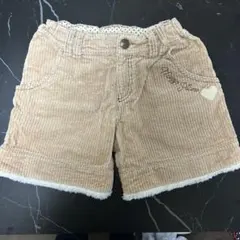 メゾピアノ　コーデュロイ ベージュ　ショートパンツ150cm