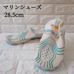 マリンシューズ 男女兼用 水陸両用 アクアシューズ メッシュ ホワイト 28.5