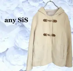 オンワード樫山『エニィスィス』 ウール コート【M】アイボリー フード