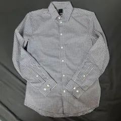【美品】H&M スリムフィット ギンガムチェック長袖シャツ