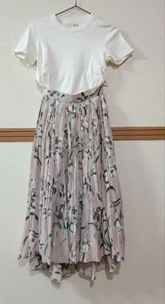 花柄 フレアスカート ピンク系のサムネイル