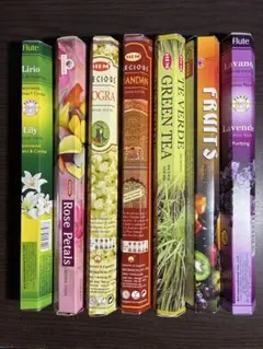 インド お香 7種 アソート HEM チャンダン グリーンティ モグラ 等