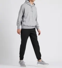 ストレッチ素材 ジョガーパンツ ブラック