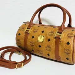 MCM ショルダーバッグ 2way ハンドバッグ 筒型 ドラム ヴィセトス 美品