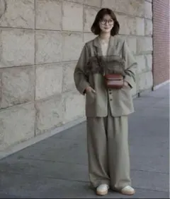 moeka様専用Eaphi Wool Tweed Jacket pants