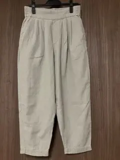 スタジオクリップ　リネンレーヨンハイウエストパンツ イージーテーパード