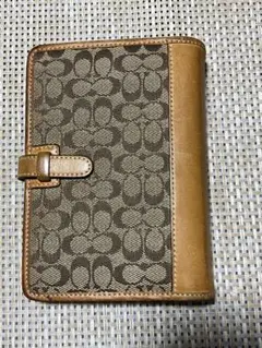 COACH システム手帳 ベージュ茶
