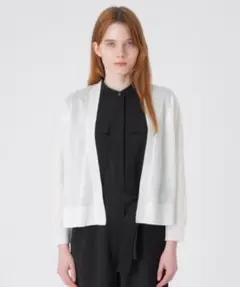 ブルーレーベルクレストブリッジ　シアーカーディガン　新品　ホワイト38