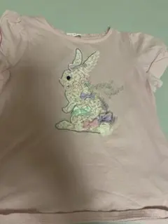 mezzo piano ウサギモチーフ Tシャツ 130cmのサムネイル