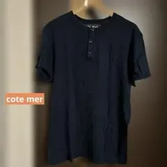 COTEMERネイビー ヘンリーネック Tシャツ Mのサムネイル