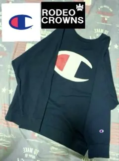 RODEOCROWNS✖️チャンピオン コラボ♡ラグランスウェットトレーナー♡