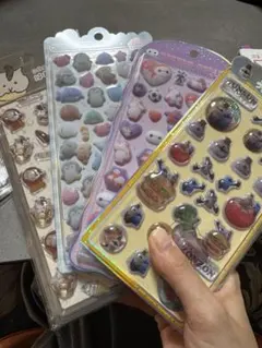 うるちゅる、コットンパフィなど　シール　４枚セット