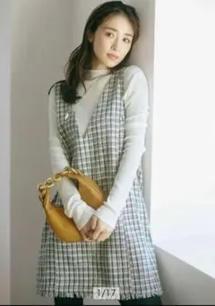 【美品】Apuweiser-riche ツイードワンピース