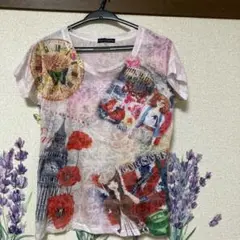 Tシャツ　ピンク　可愛い　薄手　M メルヘン