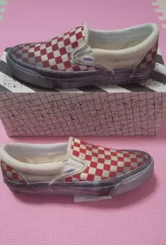 80s 90s usa製 VANS Slip-On チェッカー レッド 27.5 - メルカリ