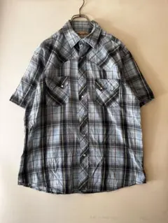 ひ*ー様 No.6190 Wrangler半袖ウエスタンシャツLチェック