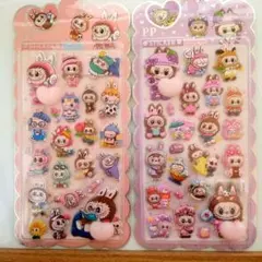 【新作】LABUBU ぷっくりおしりシール 2枚セット