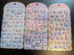 コットンパフィーシール　マイメロクロミシナモンキティ