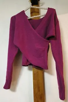 パープル 2way セーター 長袖