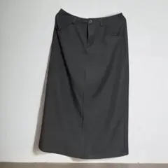 ロングスカート グレー XL バックスリット入り