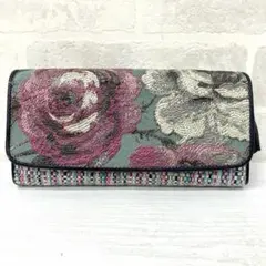Think Bee! 長財布 花柄 刺繍 ツイード調のサムネイル