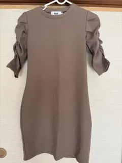 AZUL by MOUSSY ブラウン 七分袖 ワンピース M