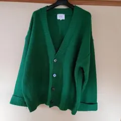 LILL グリーン カーディガン Lサイズ